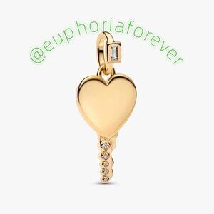 Pandora Engravable Heart Key Pendant